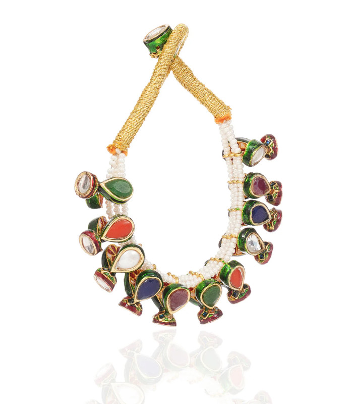 AANCHAL NAVRATAN KUNDAN BRACELET thumbnail 2
