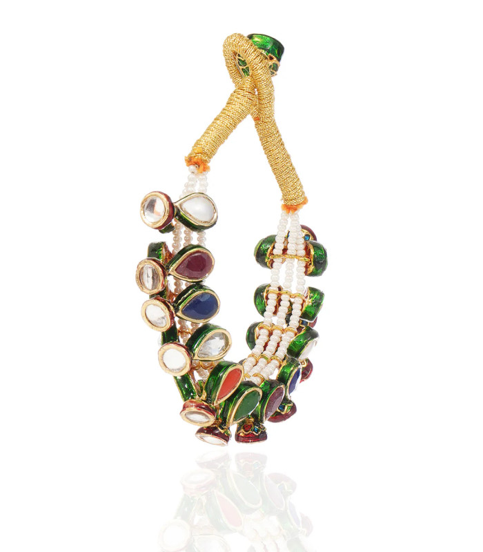 AANCHAL NAVRATAN KUNDAN BRACELET thumbnail 3